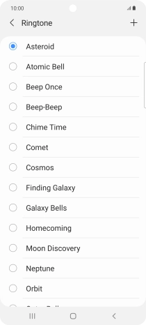 Press the add ring tone icon.