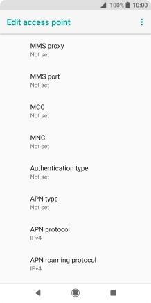 Press MMS proxy.