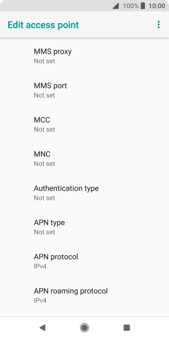 Press MMS proxy.