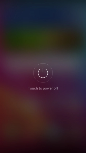 Press Touch to power off.
