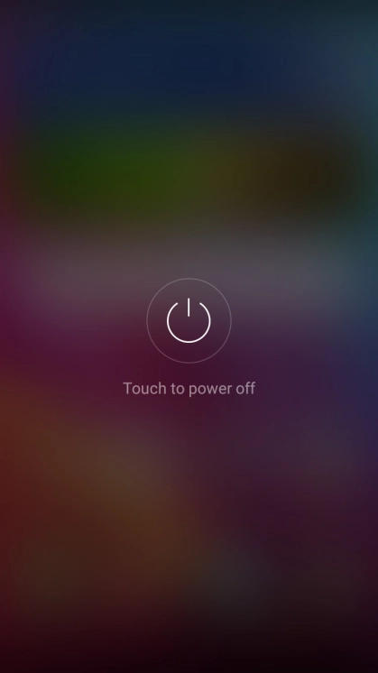 Press Touch to power off.