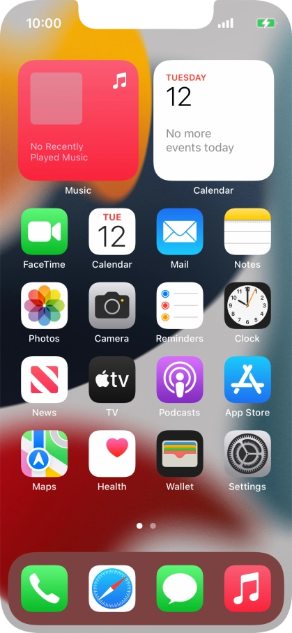 When the battery charging icon is displayed, the battery is charging.