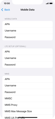 Press APN and key in mms.vodafone.net.
