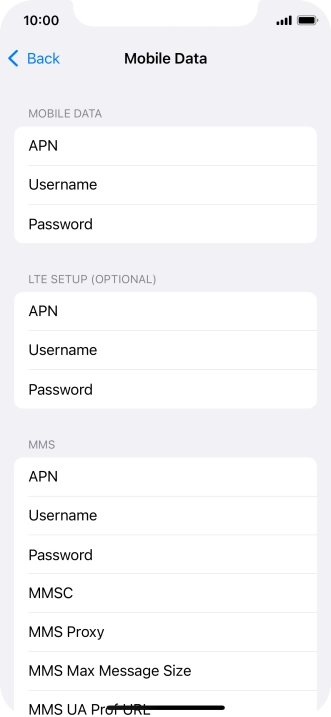 Press APN and key in mms.vodafone.net.