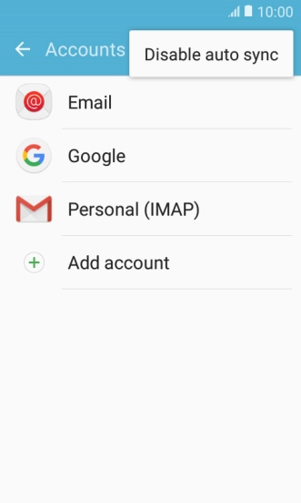 Press Disable auto sync to turn off the function.