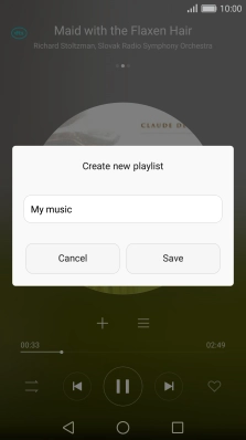 Key in a name for the playlist and press Save.