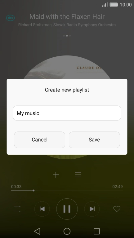 Key in a name for the playlist and press Save.