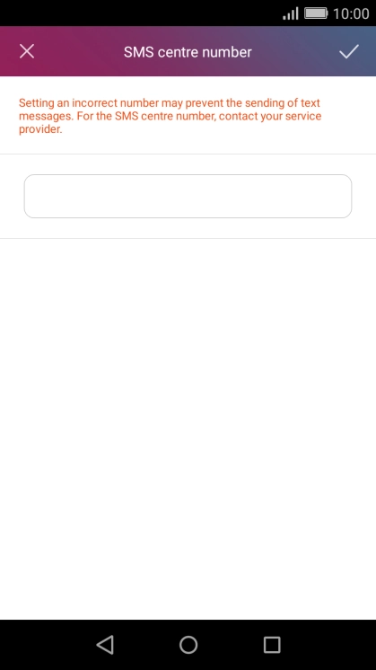 Press the text input field.