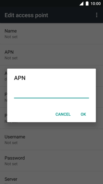 Key in live.vodafone.com and press OK.