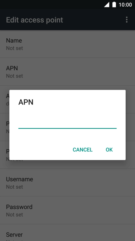 Key in live.vodafone.com and press OK.