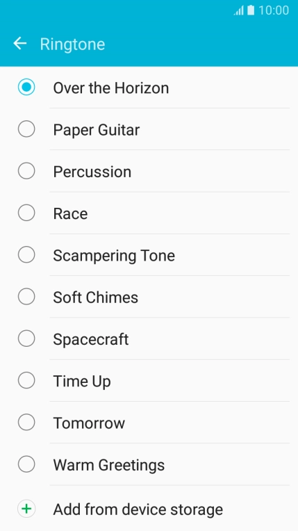 Press Add from device storage.