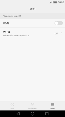 Press Wi-Fi to turn on the function.