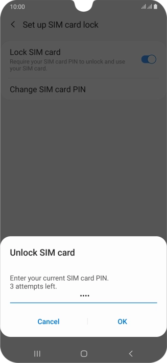 Key in your PIN and press OK.