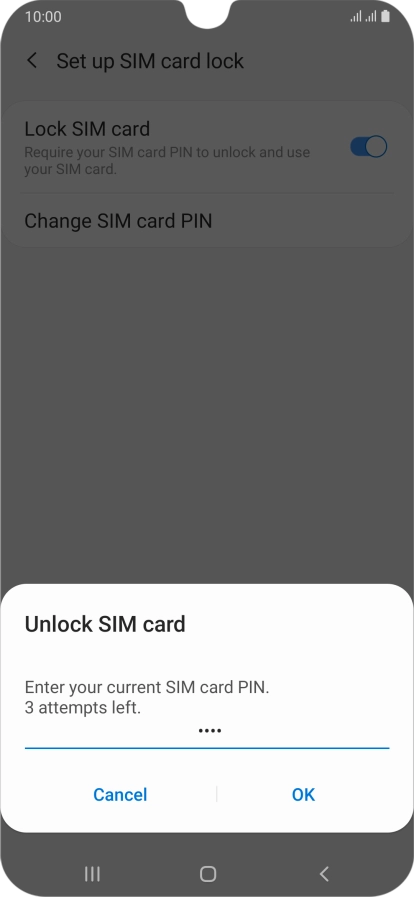 Key in your PIN and press OK.