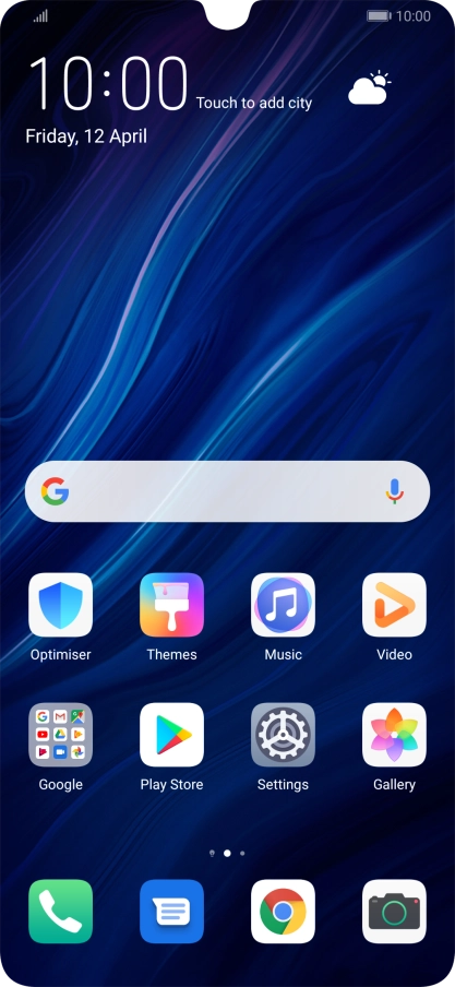 Press the message icon.