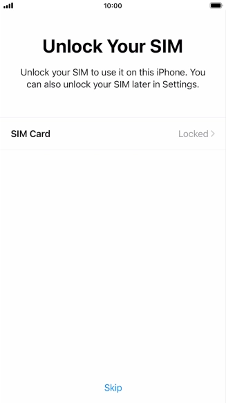 Press SIM Card.
