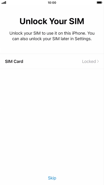 Press SIM Card.