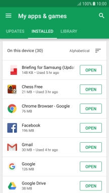 Press the required app.
