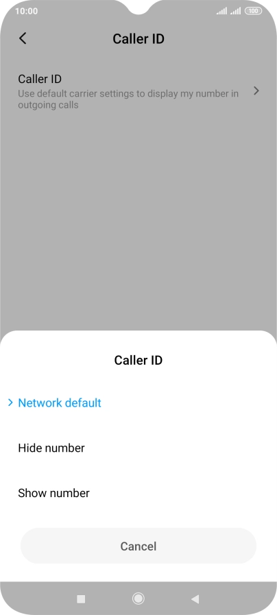 Press Show number to turn on caller identification.