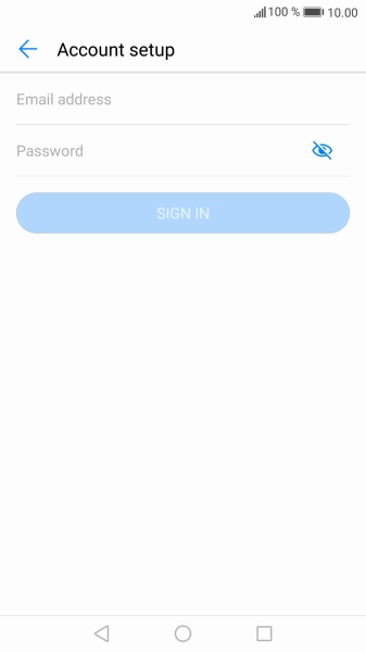 Press Email address and key in your email address.