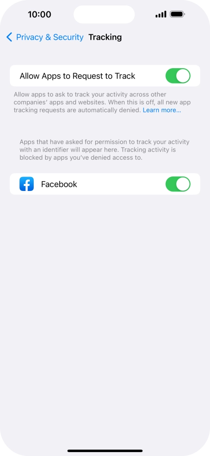 Press the indicator next to 