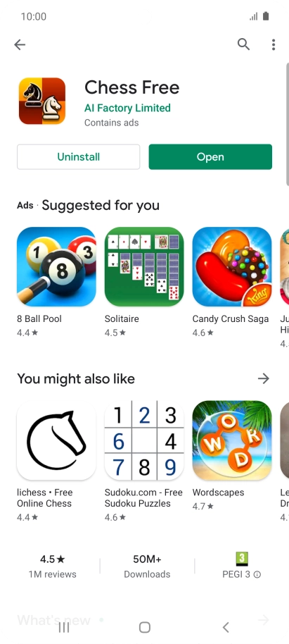 Press the Home key to return to the home screen.