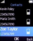 Select the required contact.