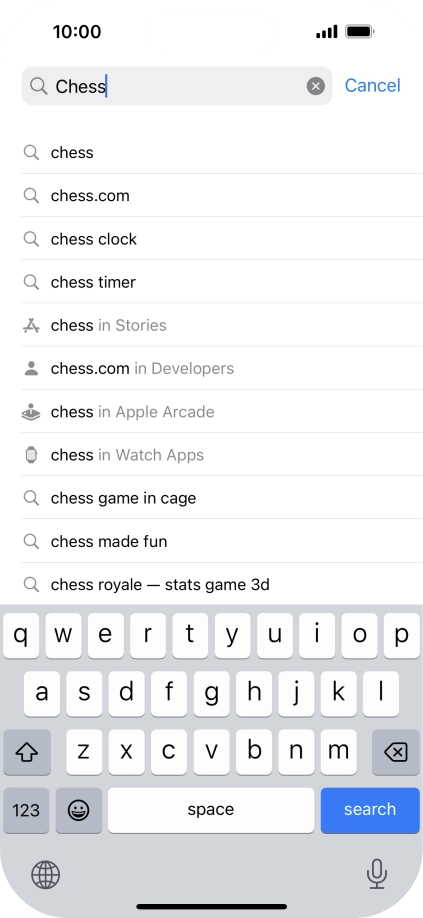 Press search.
