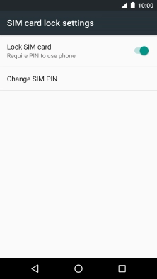 Press Lock SIM card to turn the function on or off.