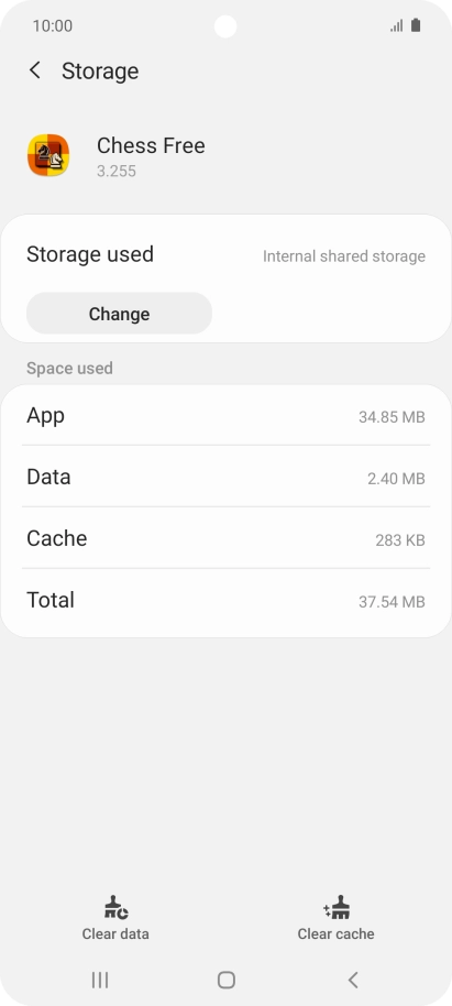 Press Clear cache.