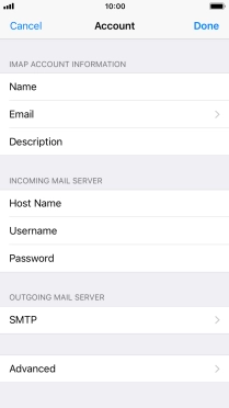 Press SMTP.
