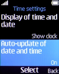 Select Auto-update of date and time.