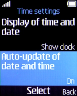 Select Auto-update of date and time.