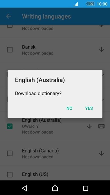 Press YES.