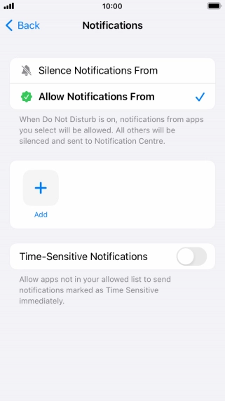 Press the indicator next to 