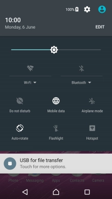 Press the settings icon.