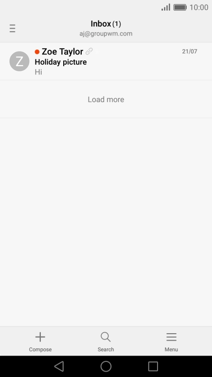 Press the menu icon.