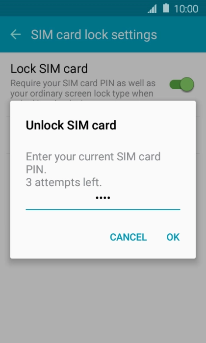 Key in your PIN and press OK.