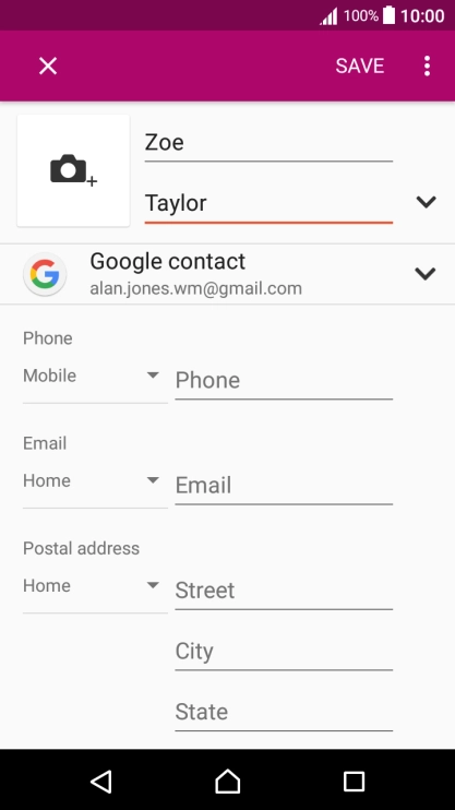 Press the address book drop down list.