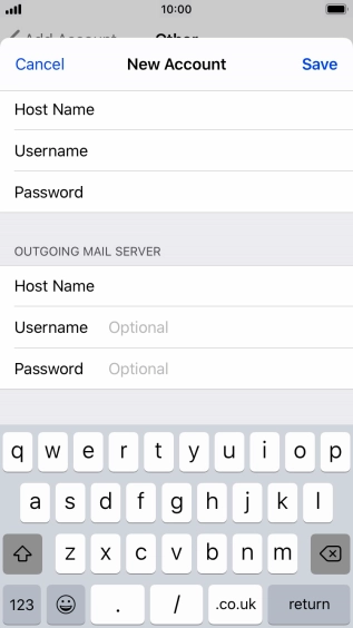 Press Save. Your email account has now been set up. To select more settings for incoming and outgoing server, proceed with the following steps.