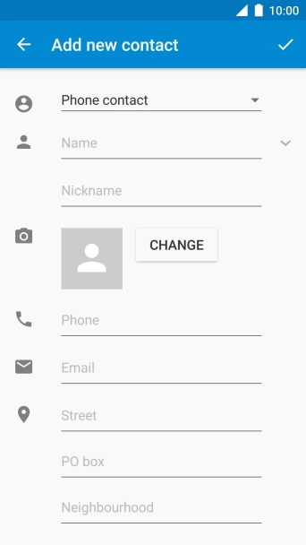 Press the address book drop down list.