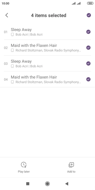 Press the required audio files to add them.