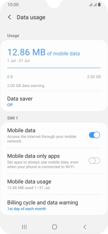The total data usage is displayed.