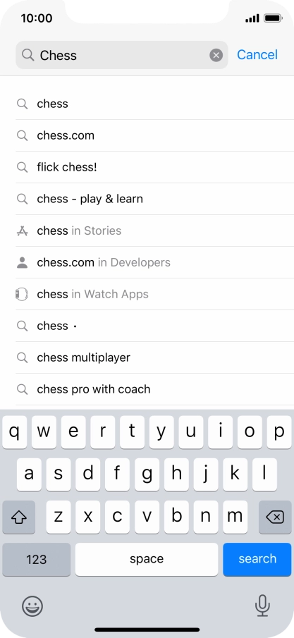 Press search.