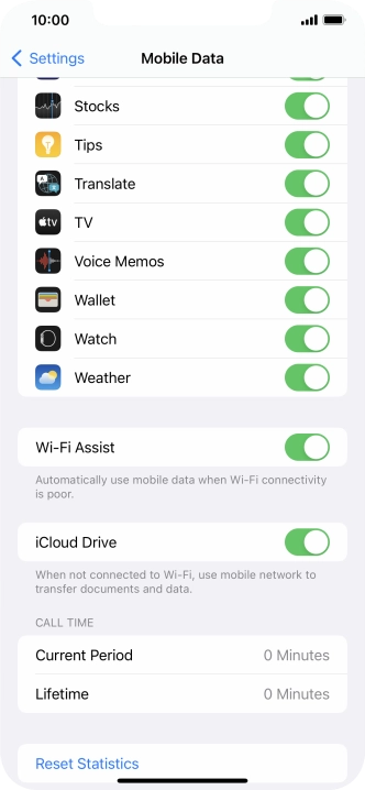 Press the indicator next to 