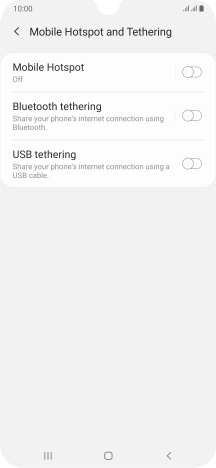 Press Mobile Hotspot.