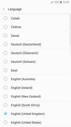 Press the required language.
