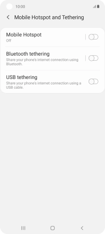 Press Mobile Hotspot.