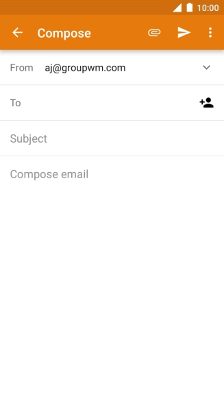 Press the search field and key in the first letters of the recipient's name.
