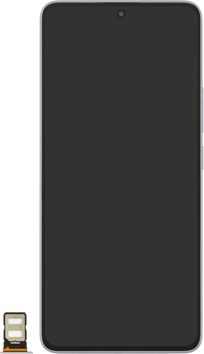 Turn your SIM so the angled corner of the SIM matches the angled corner of the second SIM holder and place your SIM in the SIM holder.